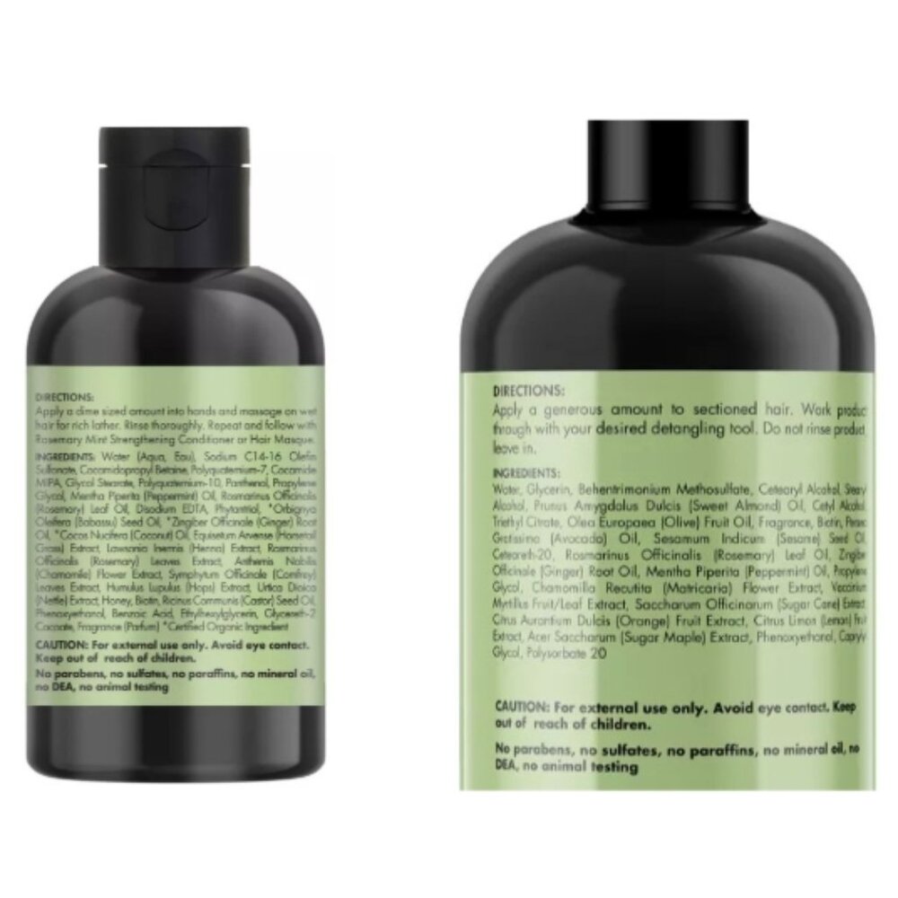 𝗠𝗜𝗘𝗟𝗟𝗘 Organics Mint Strengthening Shampoo/Conditioner 3.2 fl oz (95 mL)🟢 - Picture 2 of 16